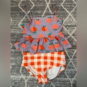 Hanna Andersson girls peplum tankini size 10